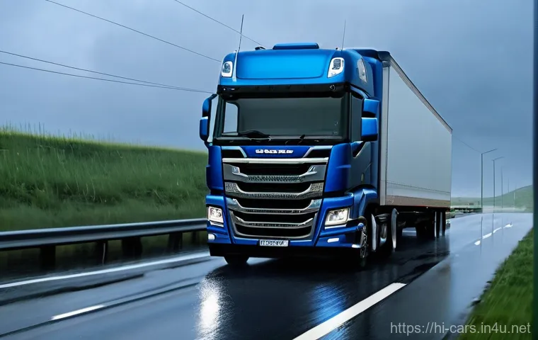 대형 트럭의 핸들링 개선 기술 - **Prompt 1: Futuristic Truck Cabin with Confident Driver**
"A male or female truck driver, mid-4... 대형 트럭의 핸들링 개선 기술 - **Prompt 1: Futuristic Truck Cabin with Confident Driver**
"A male or female truck driver, mid-4...