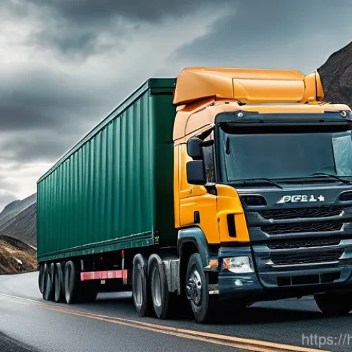 Home 21 특수 차량의 적재 용량 계산법 - **Prompt: The Precarious Balance of Overload**
"A large, heavy-duty cargo truck, subtly but visi...