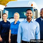 특수 차량 운전 면허 취득 방법 - **Prompt:** A diverse group of professional heavy vehicle drivers, including men and women of variou...