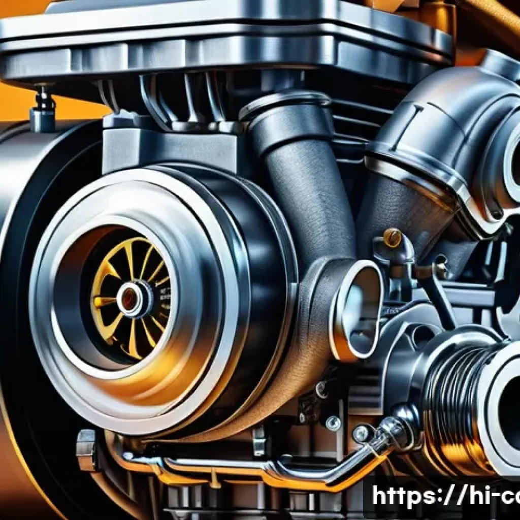 대형 트럭의 장거리 주행 성능 - A detailed and realistic illustration of a modern truck engine featuring advanced technology such as...
